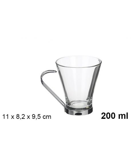 Taza Cafe c/ leche metal 20cl