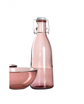 Botella Vidrio 1L Rosa