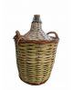 Bouteille doublée de 8L avec canne et osier