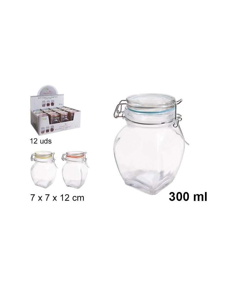 Pack de 30 unidades de tarro de cristal Hermetico 167 ml