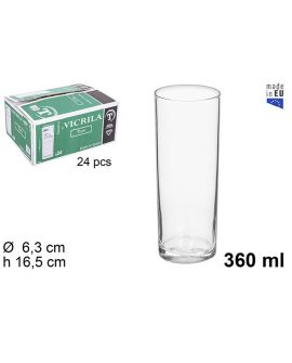Vaso cristal tubo 360ml