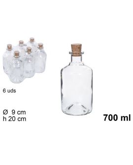 Botella cristal Alquimia 700ml tapon plastico