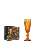 Escorial Amber Flute Glass 14 cl