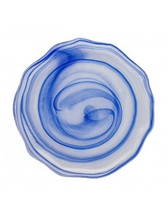 Plato Llano Alabastro Azul 21cm