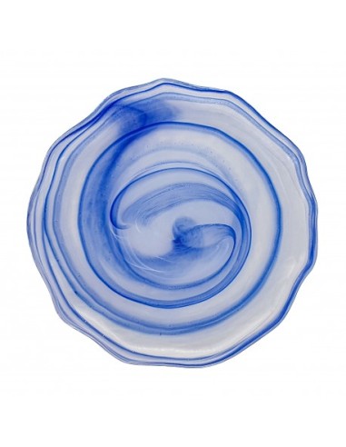 Blue Alabaster Flat Plate 21cm