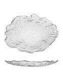 Plato Oval Alabastro Transparente 30X22