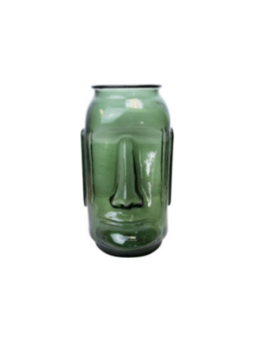 Jarron Moai 34,5cm Verde
