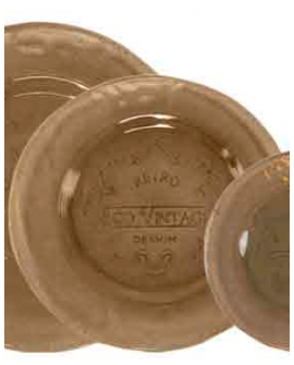 Dish Vintage 28cm marron