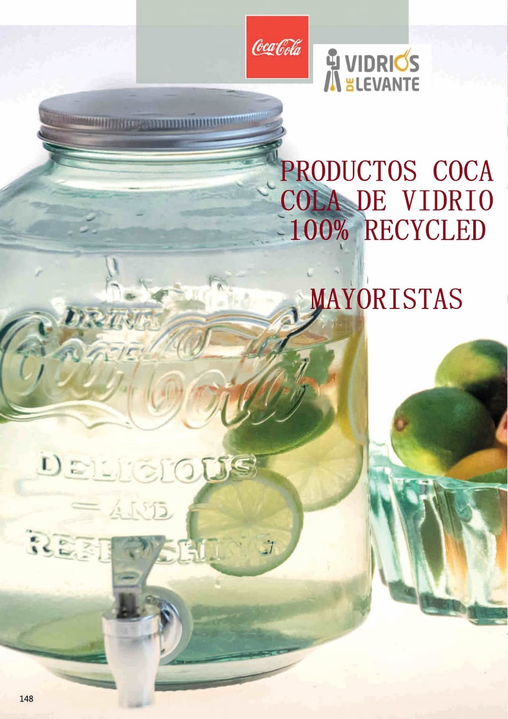 Catálogo Coca Cola vidrio reciclado